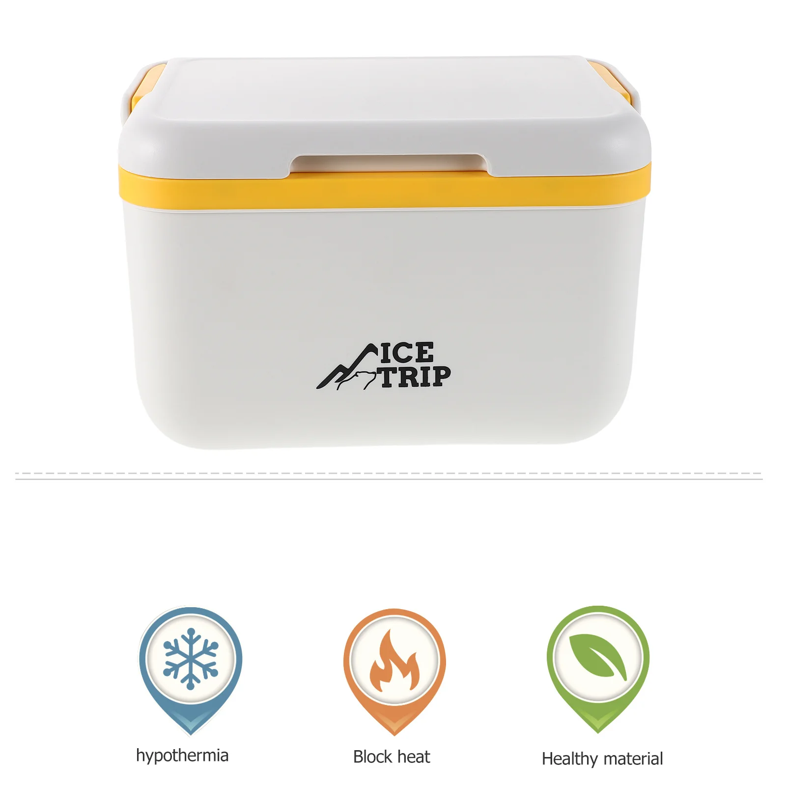 Caixa térmica isolada para acampamento ao ar livre, recipiente térmico portátil para alimentos, durável, à prova d'água, à prova de choque para piqueniques, churrasco, pesca