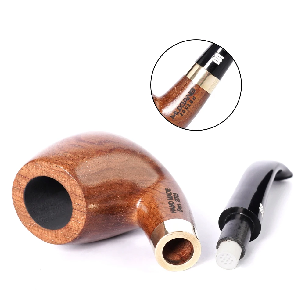 Old Fox Rosewood Tobacco Apple Pipe Set Accessories 9MM Activated Carbon Paper Filter Sandalwood Smoking Pipe With 10 Tools Kits