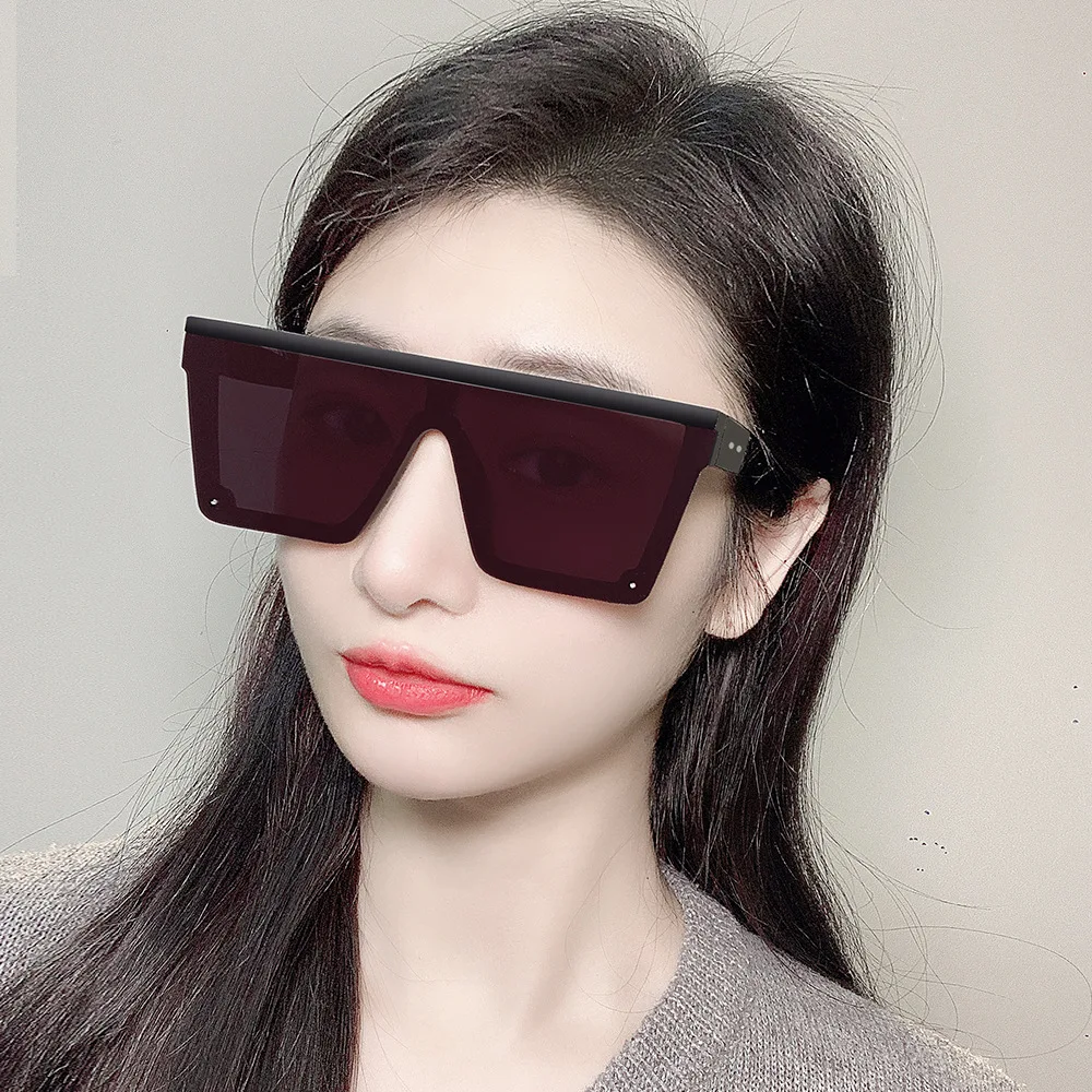 

High-grade Sunglasses Summer Square Frame Integrated Oversized Sun Glasses Outdoor Sports MJ0918