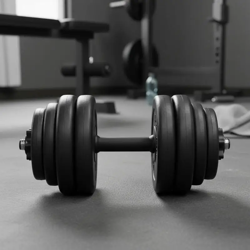 Regulowane hantle 2x15 kg, krótki zestaw hantli do domowej siłowni, treningu siłowego, ćwiczeń i ćwiczeń z obciążeniami.