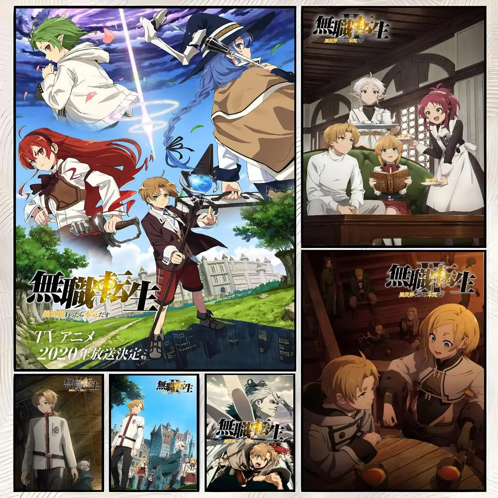 Anime M-Mushoku Tensei: Jobless Reincarnation Poster Vintage PP Paper Wall Art Home Decor Print for Bedroom Living Room