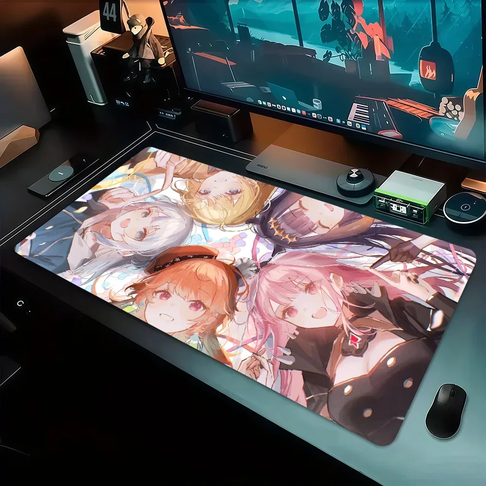 CIFBUY Hololive Large Mouse Pad, Vtuber Summer Group Art Keyboard Mat, Pretty Decor for Anime Fans