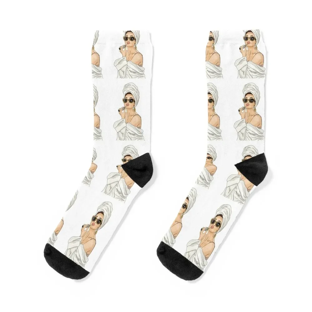 

Audrey Hepburn Socks cute retro moving stockings Socks Girl Men's