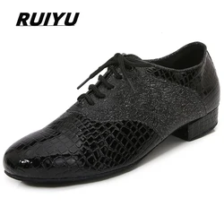 New men's Latin dance shoes comfortable soft sole black men's modern dance shoes performance competition men's shoes