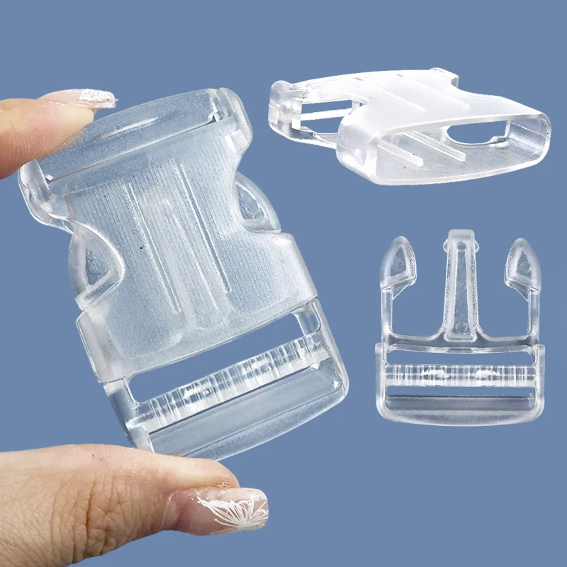 

5/10/20/50Pcs Bag Strap Side Quick Release Buckle Carabiner Clip Transparent Plastic Buckles Webbing Hasp Clasp Belt Fastex Hook
