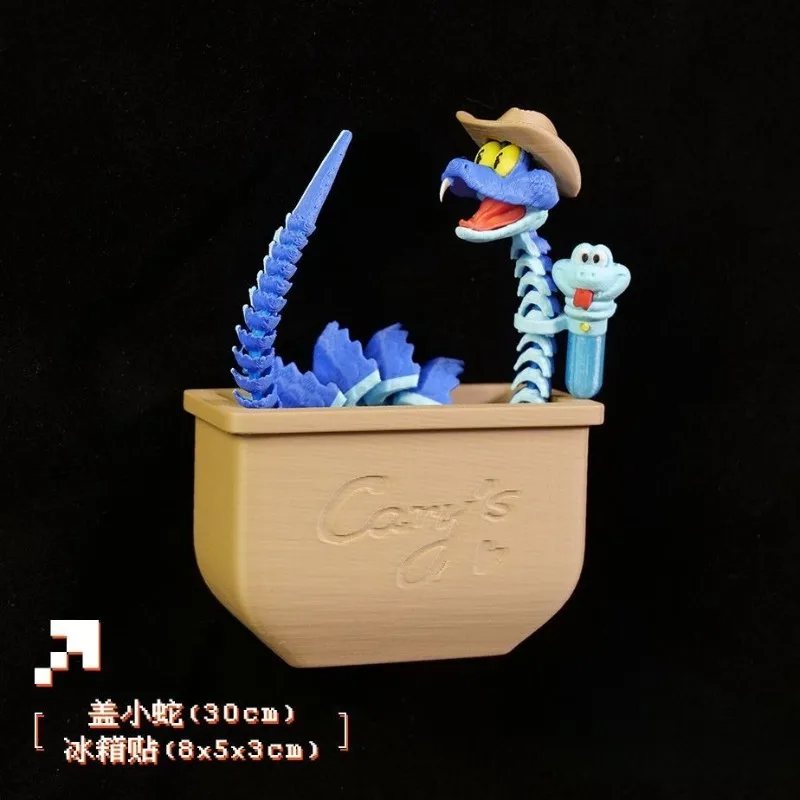 

Zootopia 2 Gary Figurine New Role Cartoon Cute Snake Joint Mobility Can Open Mouth 3D Model Desktop Ornament Toy Children Gift