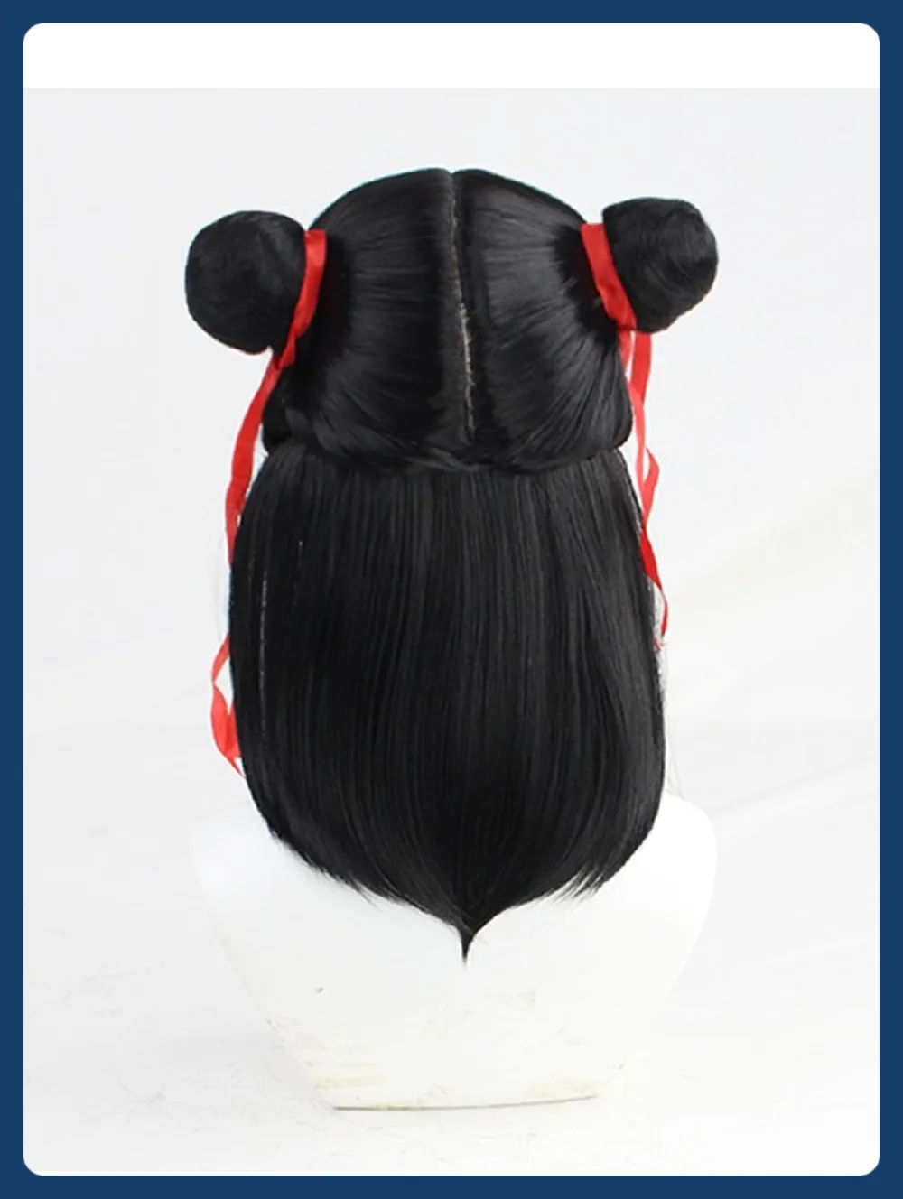 Perruque de Cosplay en jade moyen, perruque de jeu animé Nezha, cheveux synthétiques pour jeux de rôle, accessoires de costumes de fête d'halloween