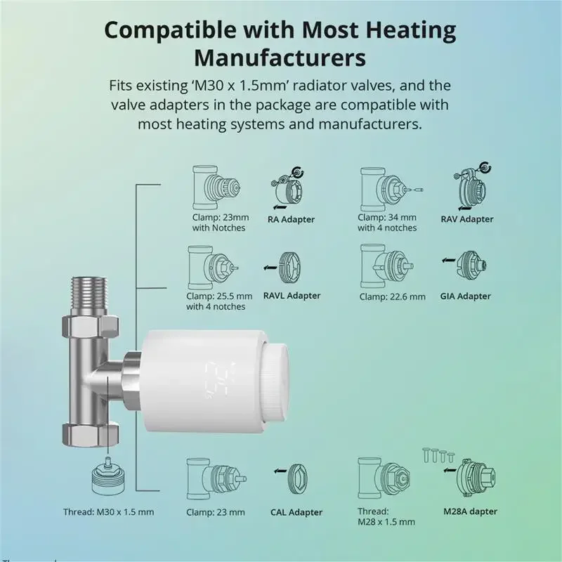 SONOFF TRVZB Smart Zigbee Thermostatic Radiator Valve Smart Home Heating Temperature Controller Work With Alexa Google ZHA MQTT