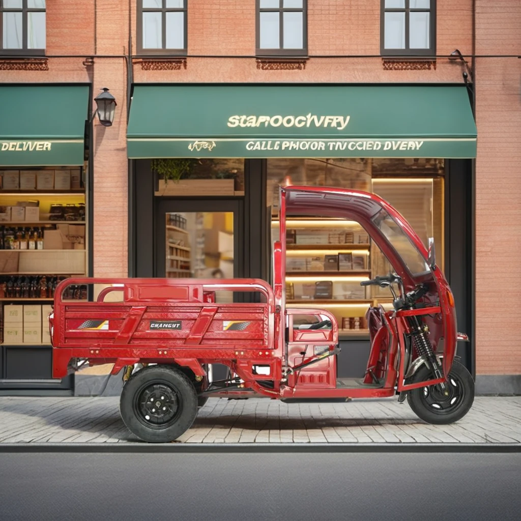 800W Motor Tricycle For Freight, Automatic Human-powered Tricycle