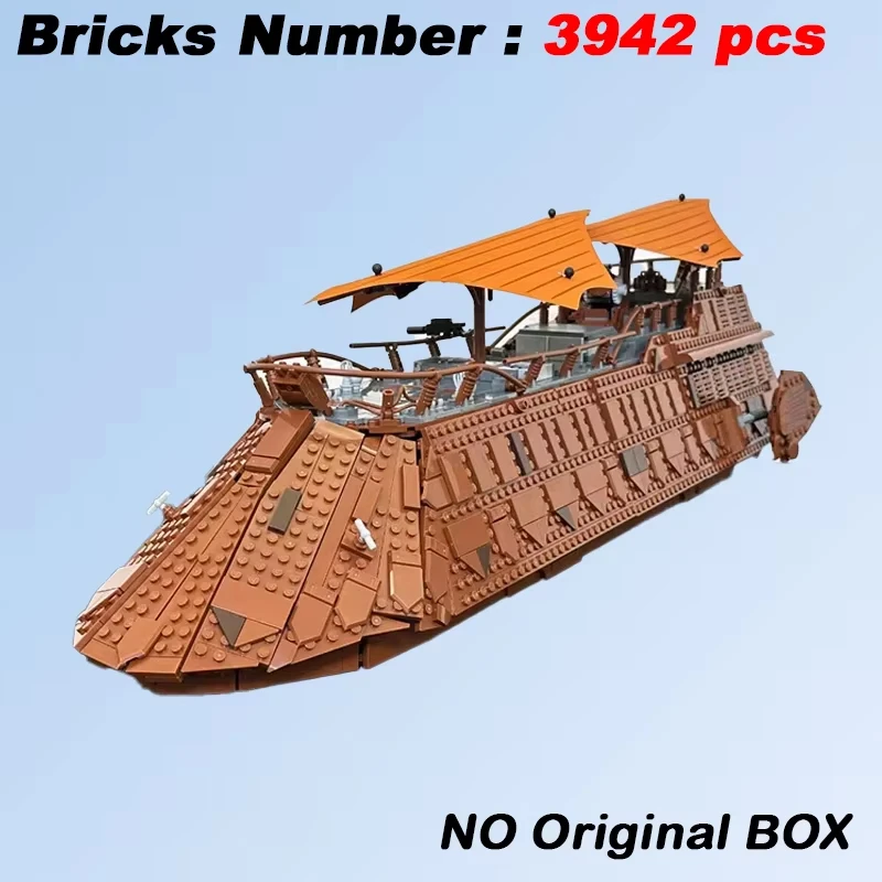 

3942Pcs Moc UCS Jabba's Sail Barge Building Block Classic Sailboat Model 75397 Bricks Assembly Toys Kids Adult Christmas Gifts