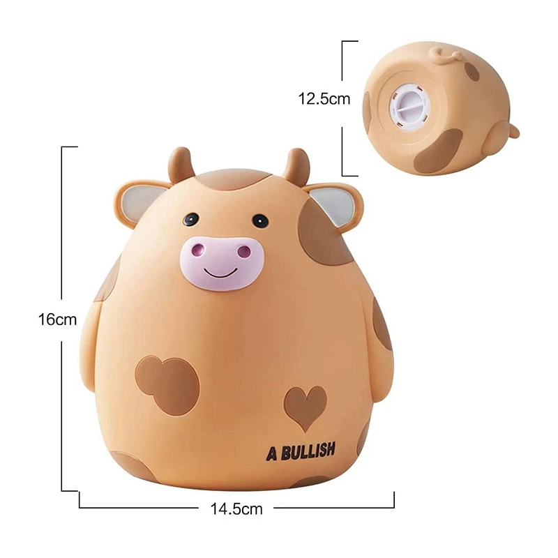 APPLIA-Piggy Bank,Cute Cow Money Bank For Boys And Girls,Children's Shatterproof Coin Bank,Best Birthday For Children