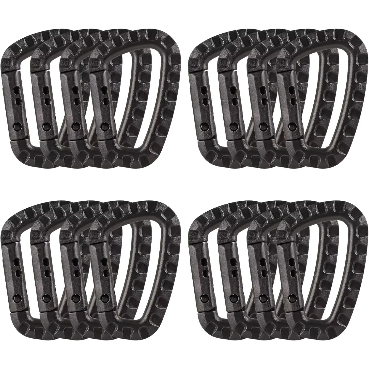 4/8/16 stücke Taktische Kunststoff Karabiner Clip Schlüsselbund D-Form Harte Frühling Snap Getriebe Haken Outdoor Camping Wandern EDC Werkzeuge