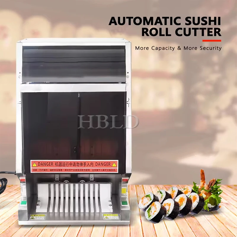 

304 Stainless Steel Electric Seaweed Sushi Roll Slicer Commercial Vertical Sushi Roll Cutting Machine