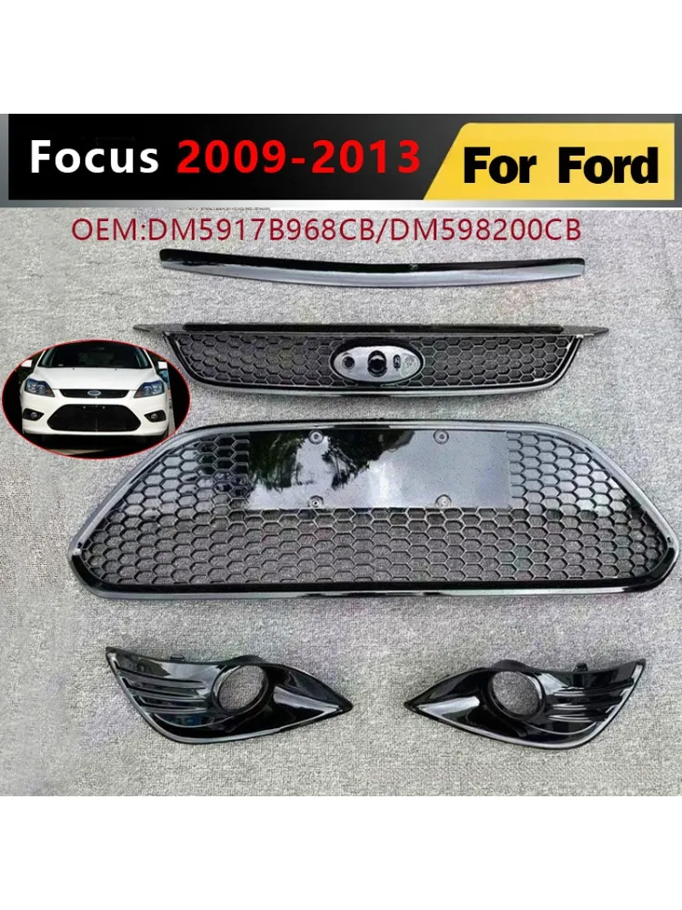 DM5917B968CB voor Ford Focus 2009 2010 2011 2012 2013 Front Racing Grill Lagere Grille Honingraat Gill Vervanging Raster DM598200CB - afbeelding 2