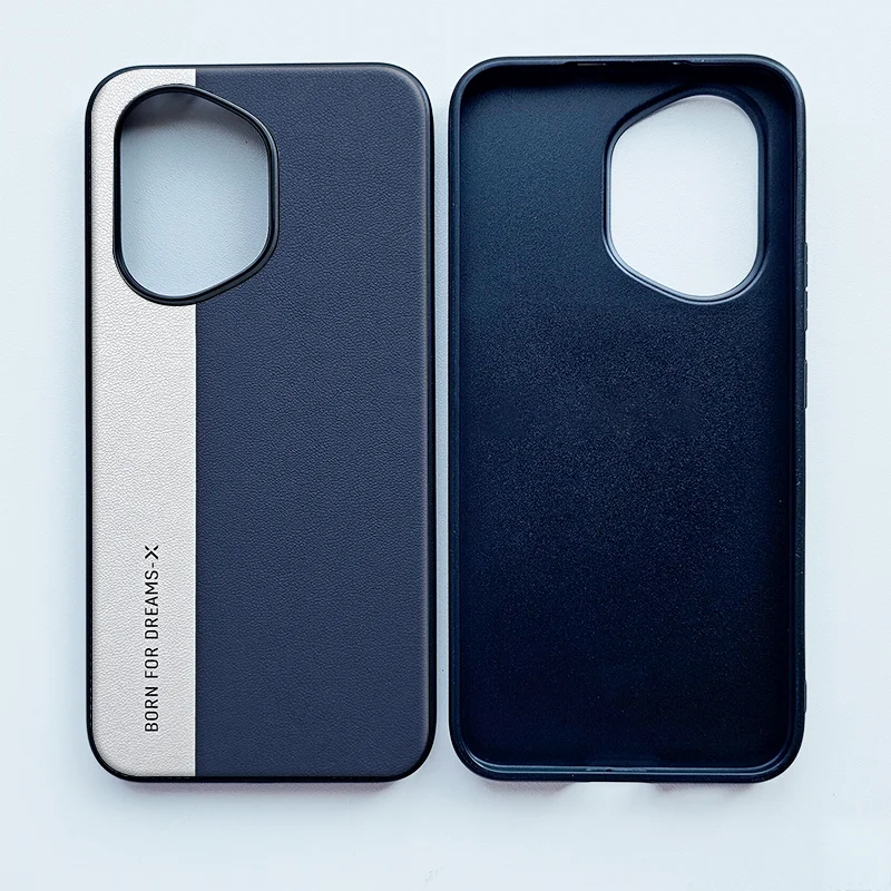 สําหรับ Honor 400 400 Pro International Edition ธรรมดาหนังบล็อกสีคู่ Anti-DROP Anti-ลายนิ้วมือเคสโทรศัพท์