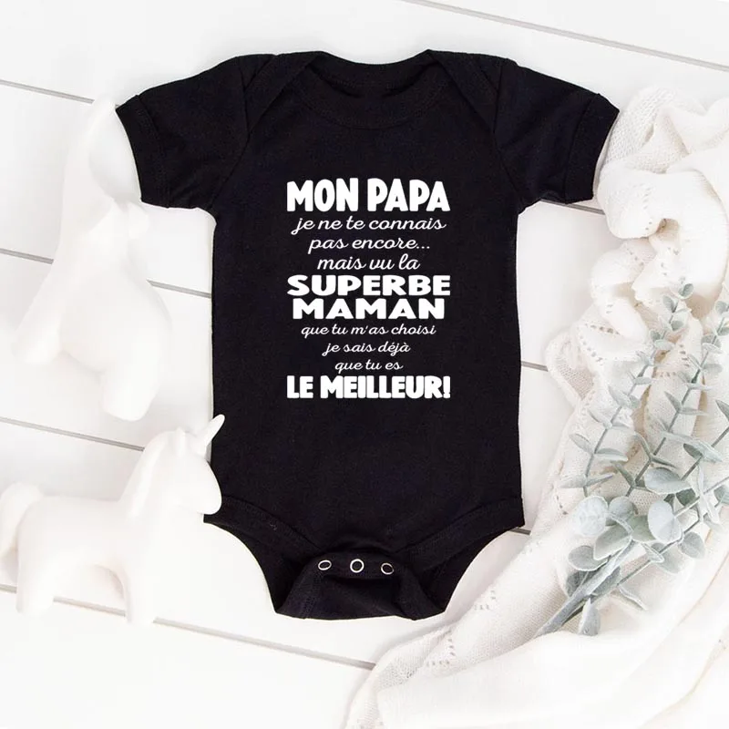 My Dad I Don't Know You Yet I Already Know You Are The Best Newborn Baby Bodysuits Clothes Funny Cute Toddler Infant Jumpsuits