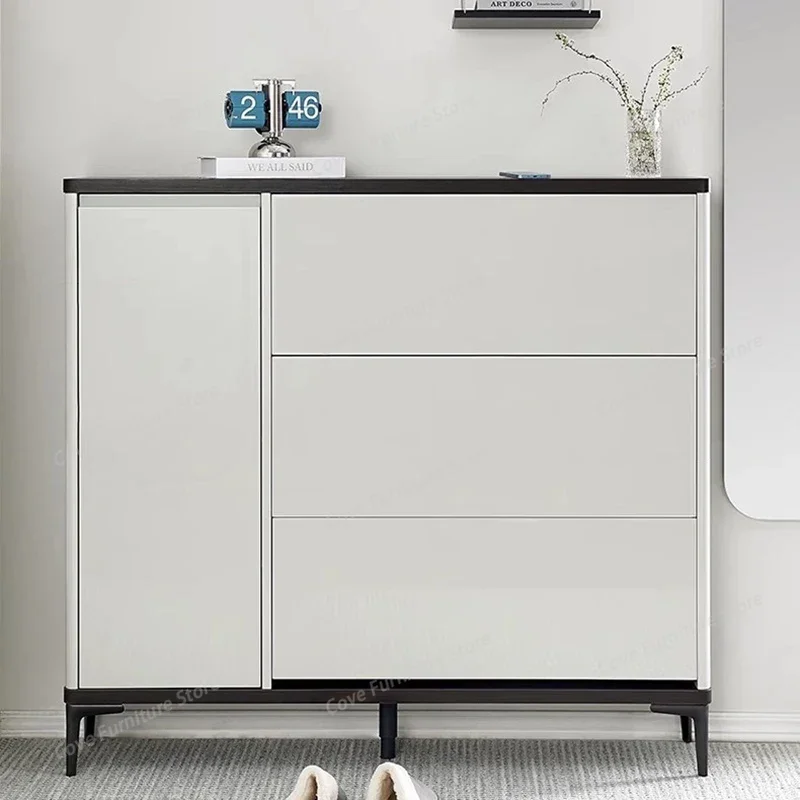 

Organizer Storage Shoe Cabinet Shelves Wooden Space Saving Modern Vertical Cute Shoe Shelf Nordic Archivadores Hotel Furniture