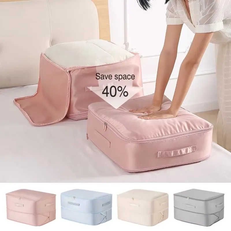 

Compression Duvet Storage Bag Storagepouch Ultra Space Saving Self Compression Organizer Large Capacity Closet Cabinet Organizer
