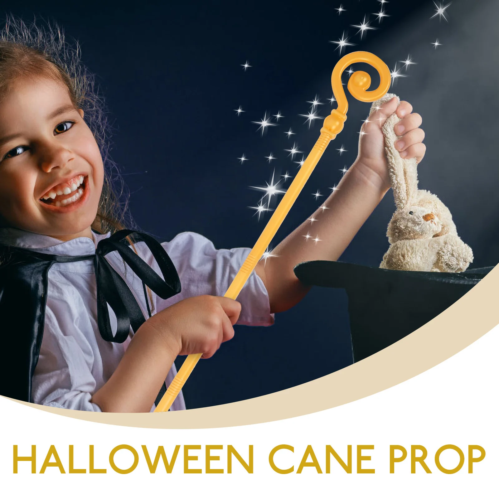 

Cane Prop Durable Detachable Walking Stick for Halloween Party Cosplay Costume Wand Accessory Cane Costume Halloween Wand