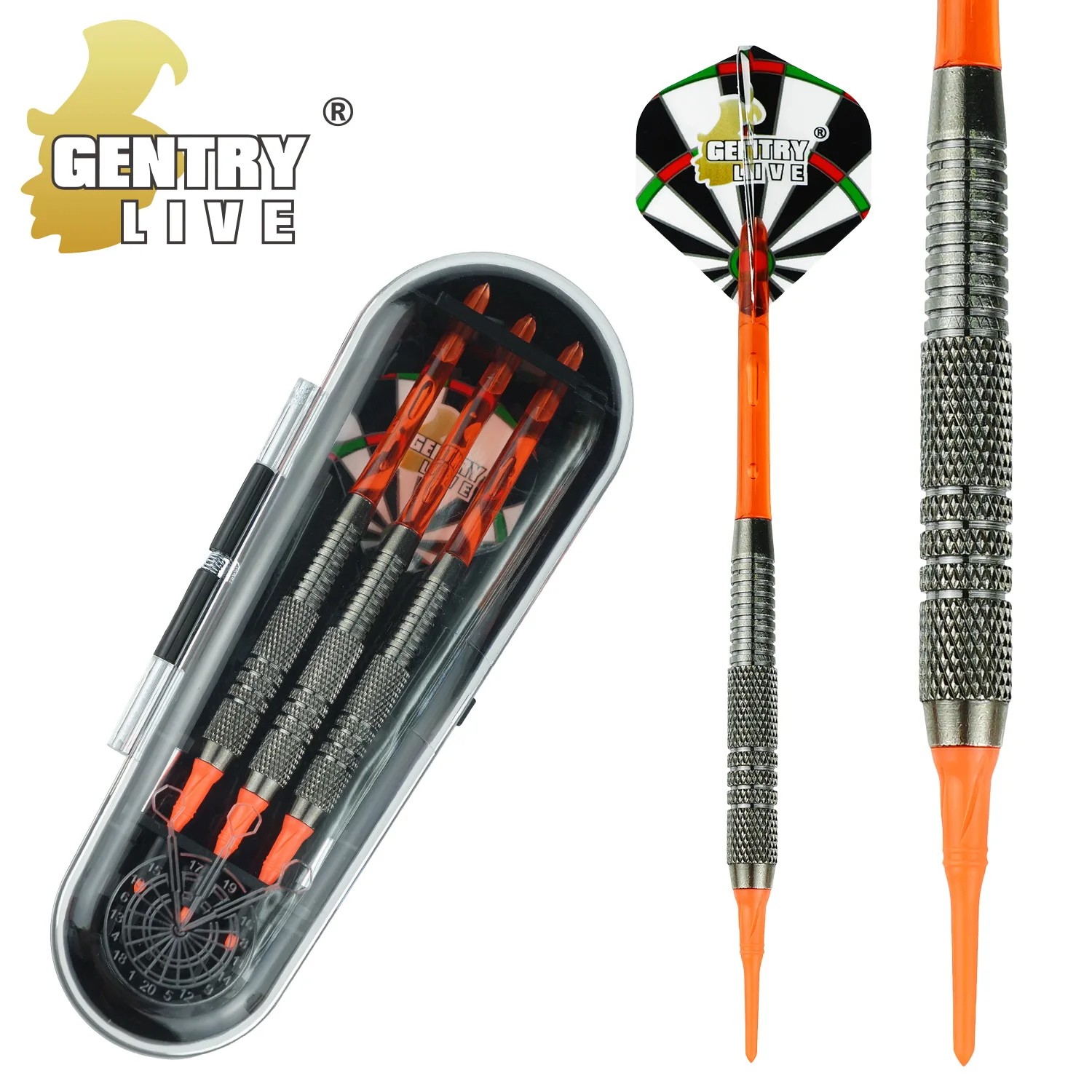 

Gentry Live 18g 3 pcs/Set Soft Darts Drop Resistant Key Brass Darts for Student Training