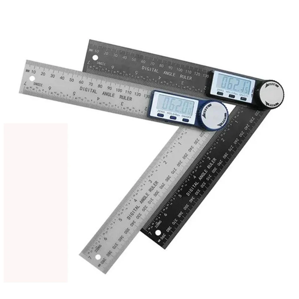 Two in One Digital Display Angle Ruler Multifunction Large Screen Display Plastic Protractor Caliper Vernier Caliper 1pc