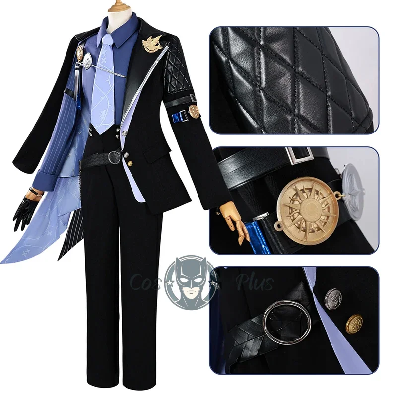 Disfraz de Zenless Zone Zero Hugo, juego de disfraz de Vlad Hugo, chaqueta, pantalón, ropa, fiesta de Halloween, conjunto de uniforme Hugo para hombres y niños