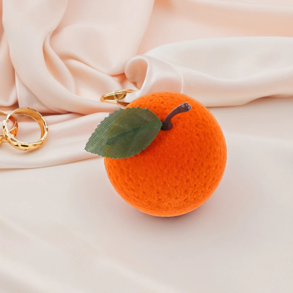 

2pcs Mini Realistic Orange Fruit Simulated Jewelry Boxes for Rings Earrings Wedding Storage Small Decorative Home Accessories
