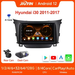 JIUYIN 9 inch Multimedia Player For Hyundai i30 2din Car Radio Stereo Android Auto Apple Wireless Carplay Screen with Frame