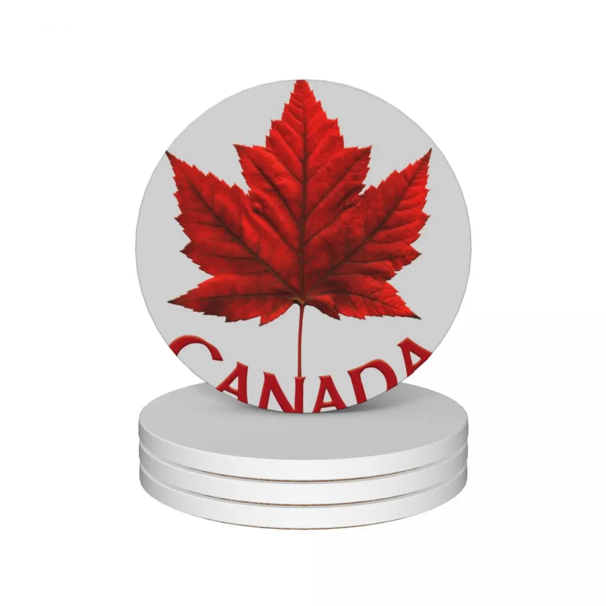 

Canada Maple Leaf Souvenir Ceramic Coasters (Set of 4) animal pot holder drinks Coasters