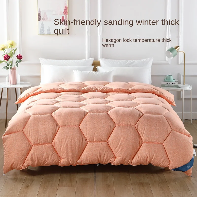 Fiber Quilt Winter Autumn and Winter Thickened Warm Quilt Core Single Double Thick Quilt Comforter