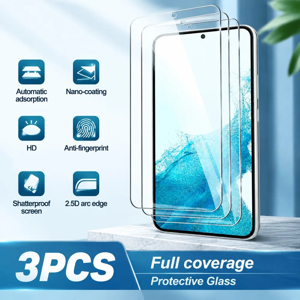 3PCS Screen Protector For Samsung Galaxy A31 A32 4G A32 5G A33 5G A34 Tempered Glass For Samsung Galaxy A51 A52s 5G A52 A53 5G
