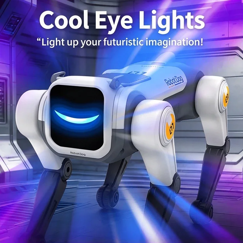 D903 Electric Pet Dog Rolling Stunts Programmed Dance Voice Command Interaction Smart Robot Dog Children Birthday Christmas Gift