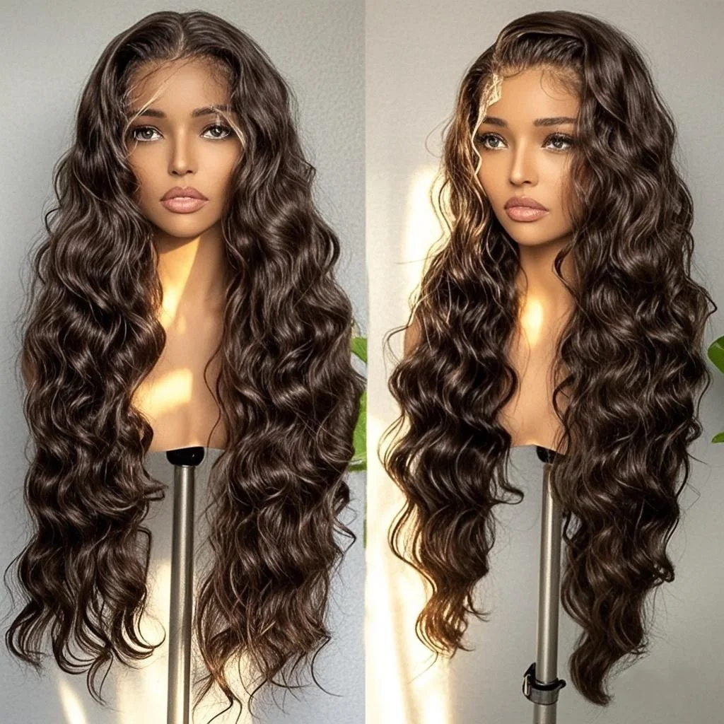 Full head cover design, fiber material large wave wig, popular online, women's fluffy hair
