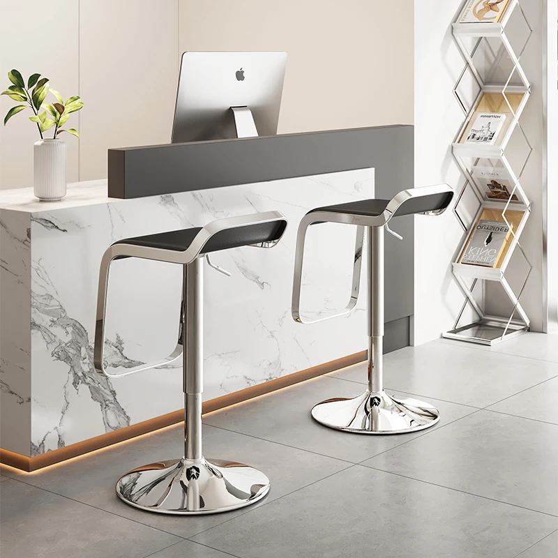 

Counter Design Portable Bar Chairs Modern Lounge High Swivel Nordic Stools Kitchen Reception Modern Barkrukken Bar Furniture