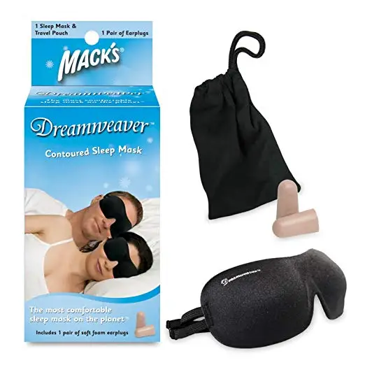 Eye Mask with Mack\'s Ultra Soft Foam Earplugs Mack\'s Dreamweaver Contoured Sleep Mask-Comfortable, Adjustable, Dual Strap