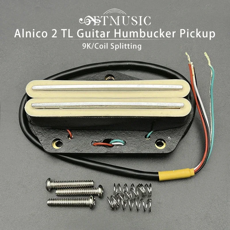 Alnico 2 TL Style Bridge Pickup Twin blade Humbucker 4 Conduct Output 9K Alnico 2 Coil Splitting Electric Guitar Parts