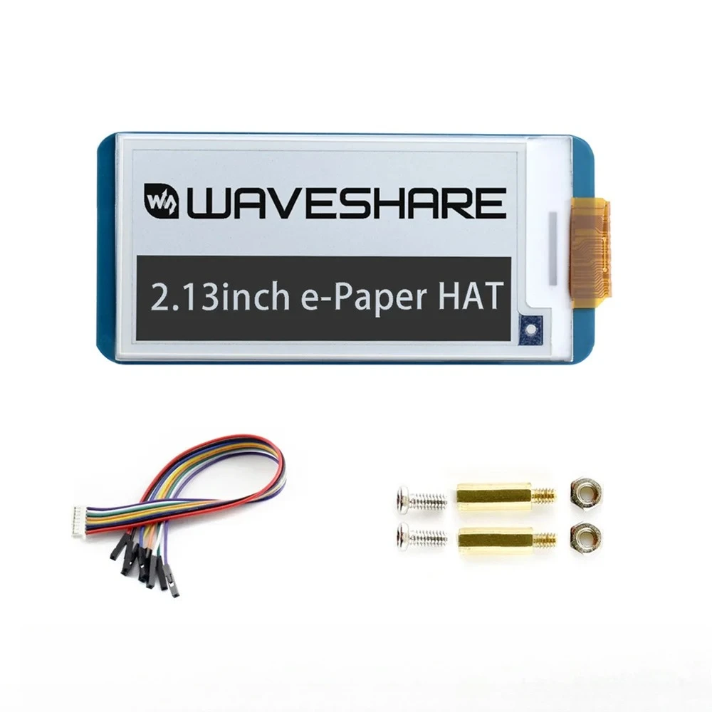 2.13inch E-Ink Display HAT SPI Interface 250x122 Electronic Paper Screen Component for Raspberry Pi Arduino STM32 Setup Setup