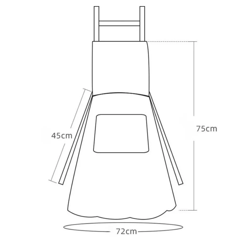 Fashionable Breathable Cotton Linen Striped Apron with Princess Waist Design Adjustable Shoulder Straps Belt for Household Chore
