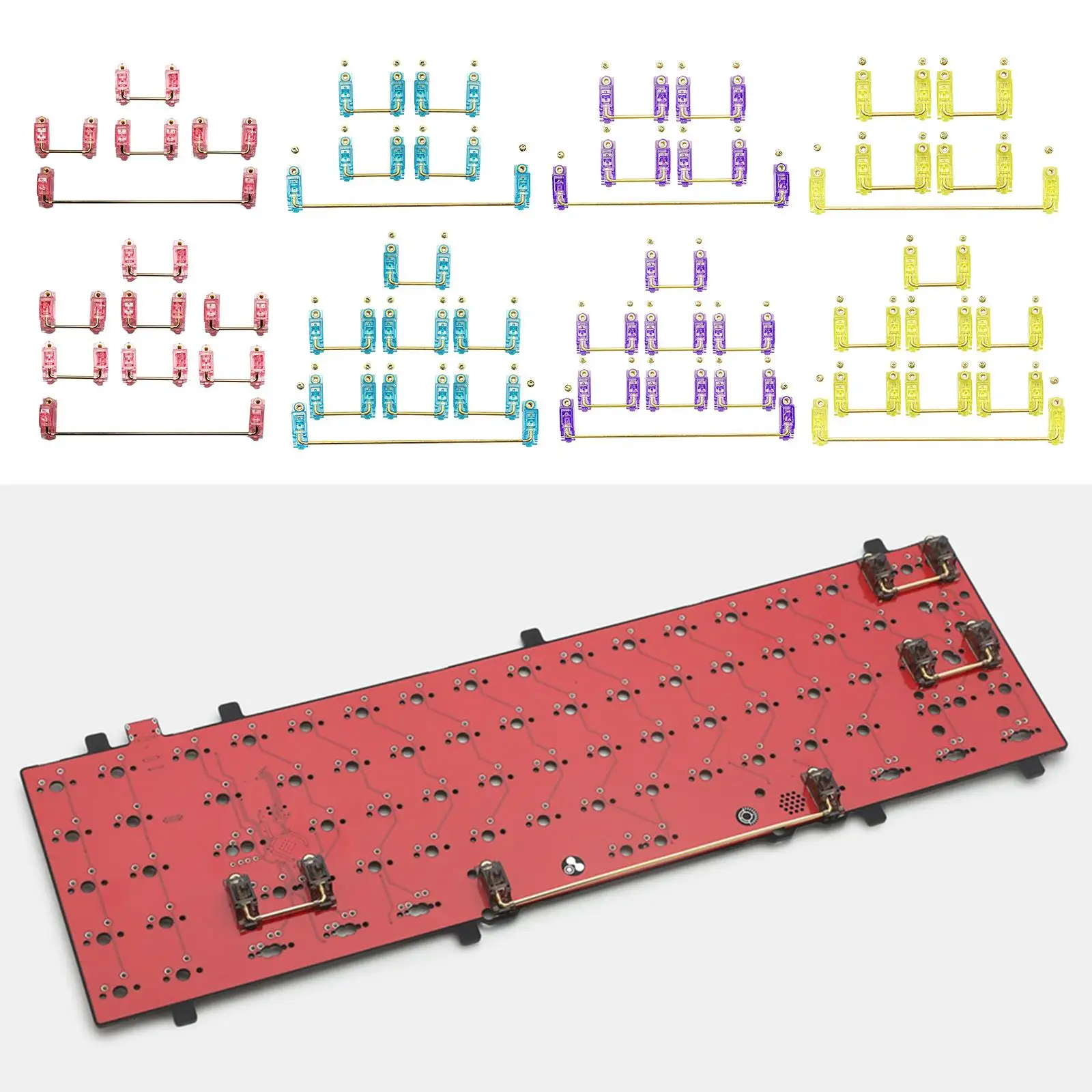 Gold Plated PCB Screw-in Stabilizers 2U 6.25U Mechanical Keyboard for MX Mechanical Keyboard Cherry 1 Pack Replace