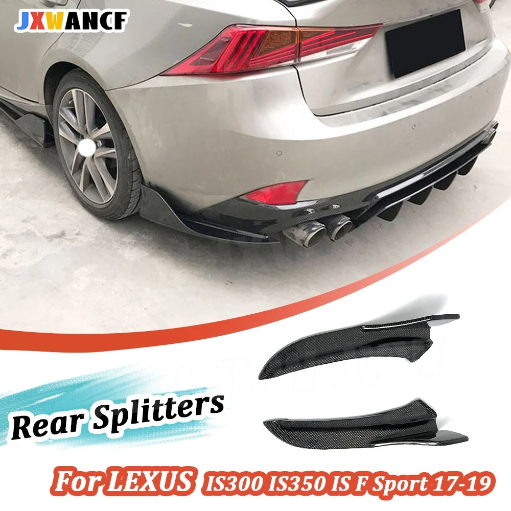 

JXWANCF 2PCS Carbon Fiber FRP Car Primer Rear Bumper Splitters Trims For LEXUS IS300 IS350 IS F Sport Sedan 4 Door 2017-2018