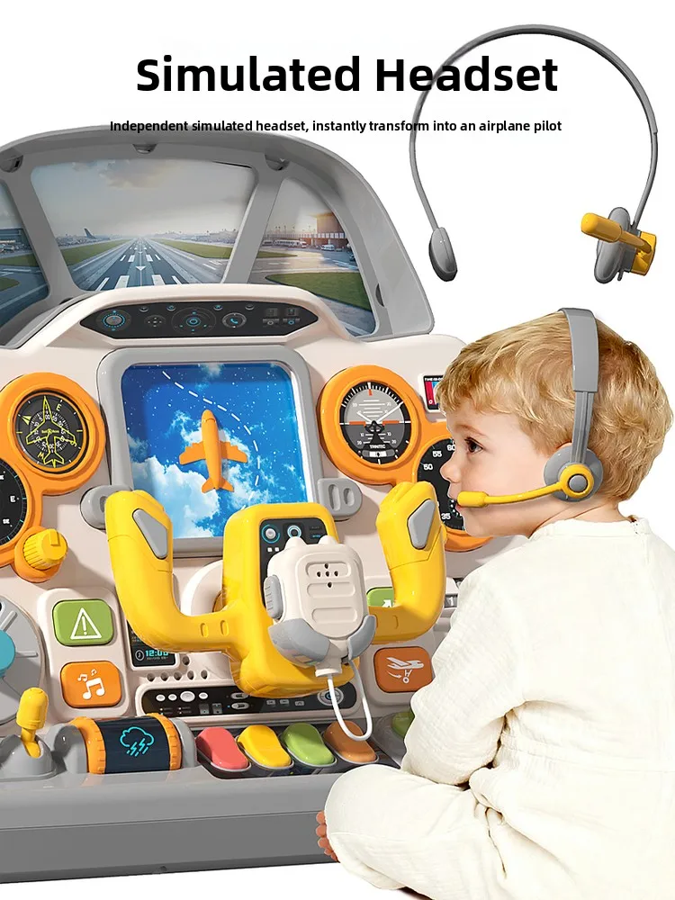 

Eonal Toy for Boys Airplane Simulation Driving Toy Gift for New Year And Birthday Suitable for Boys above 6 Years Old