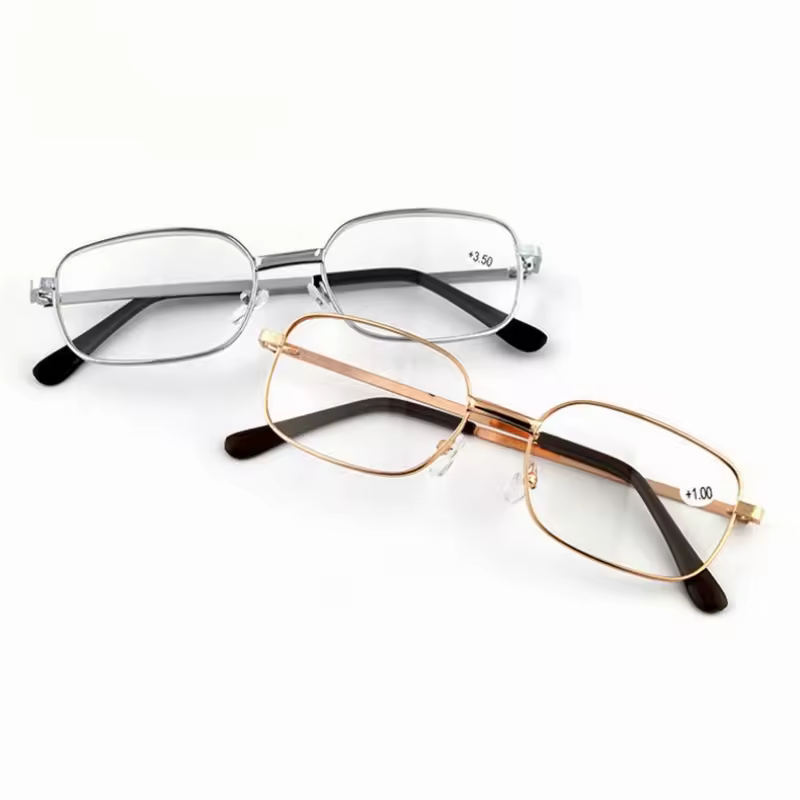 Design Reading Glasses for Men and Women Full-frame Alloy Clear HD Lens Presbyopia Eyeglasses Impact Scratch Resistant 0 To +4.0 - Image 3