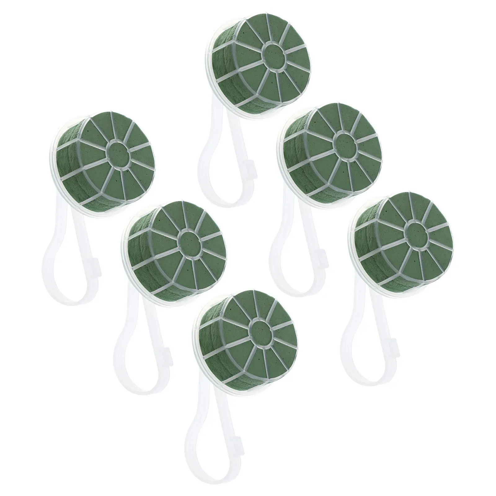 

6Pcs Posy Bouquet Holder with Green Floral Foam Secure Fastening Base for Artificial Faux Flowers Easy Install Reusable Bridal