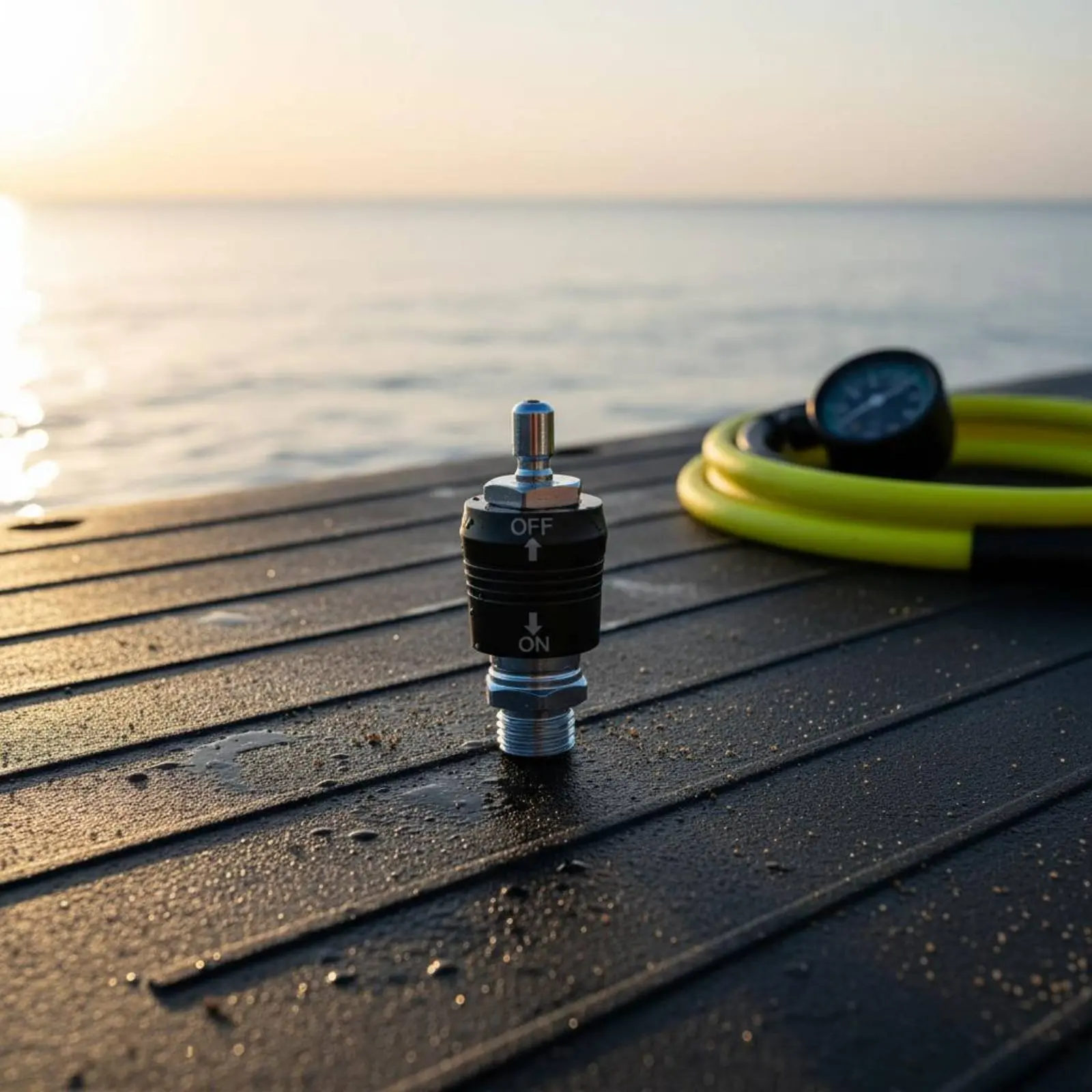 9/16 Inch Pressure Controller Push Control Brass Construction Diving Pressure Controller Quick Disconnect BCD Low Pressure Hose