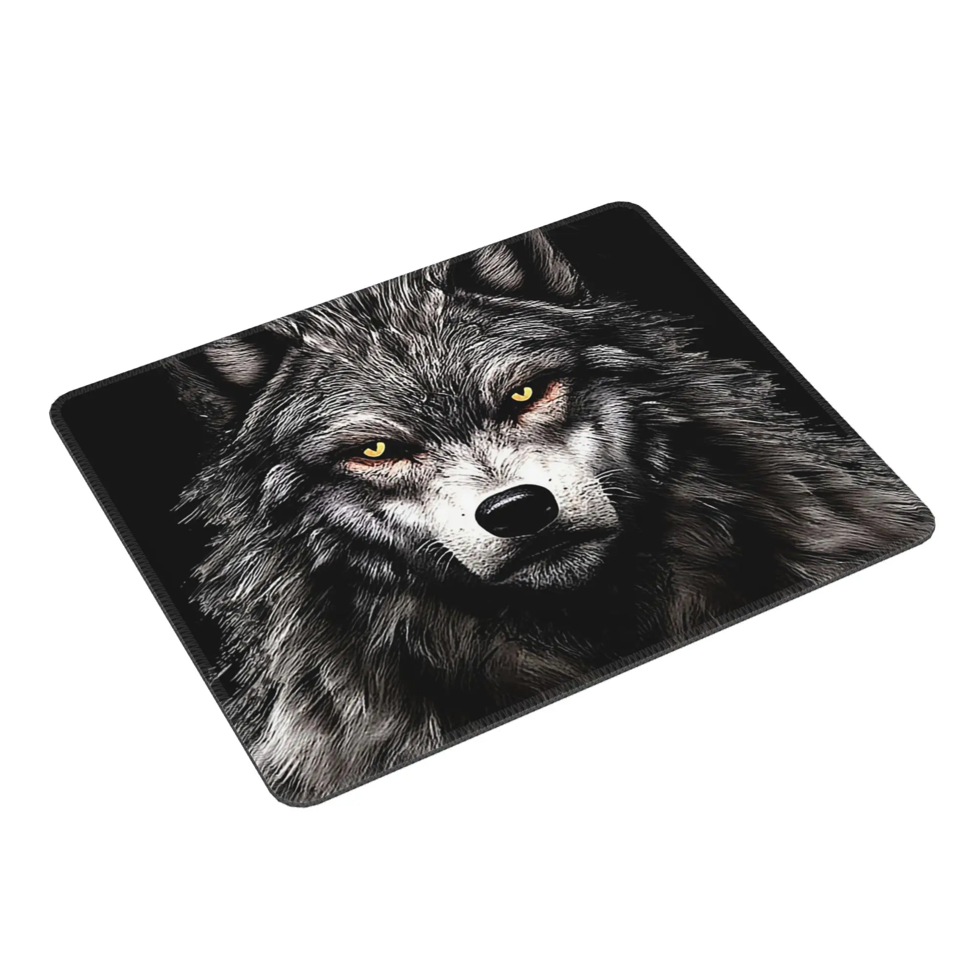 Anime Wolf In Black Background Mouse Pad Computer Keyboard Mouse Mat Gaming PC Laptop Desk Mat Office Table Mats