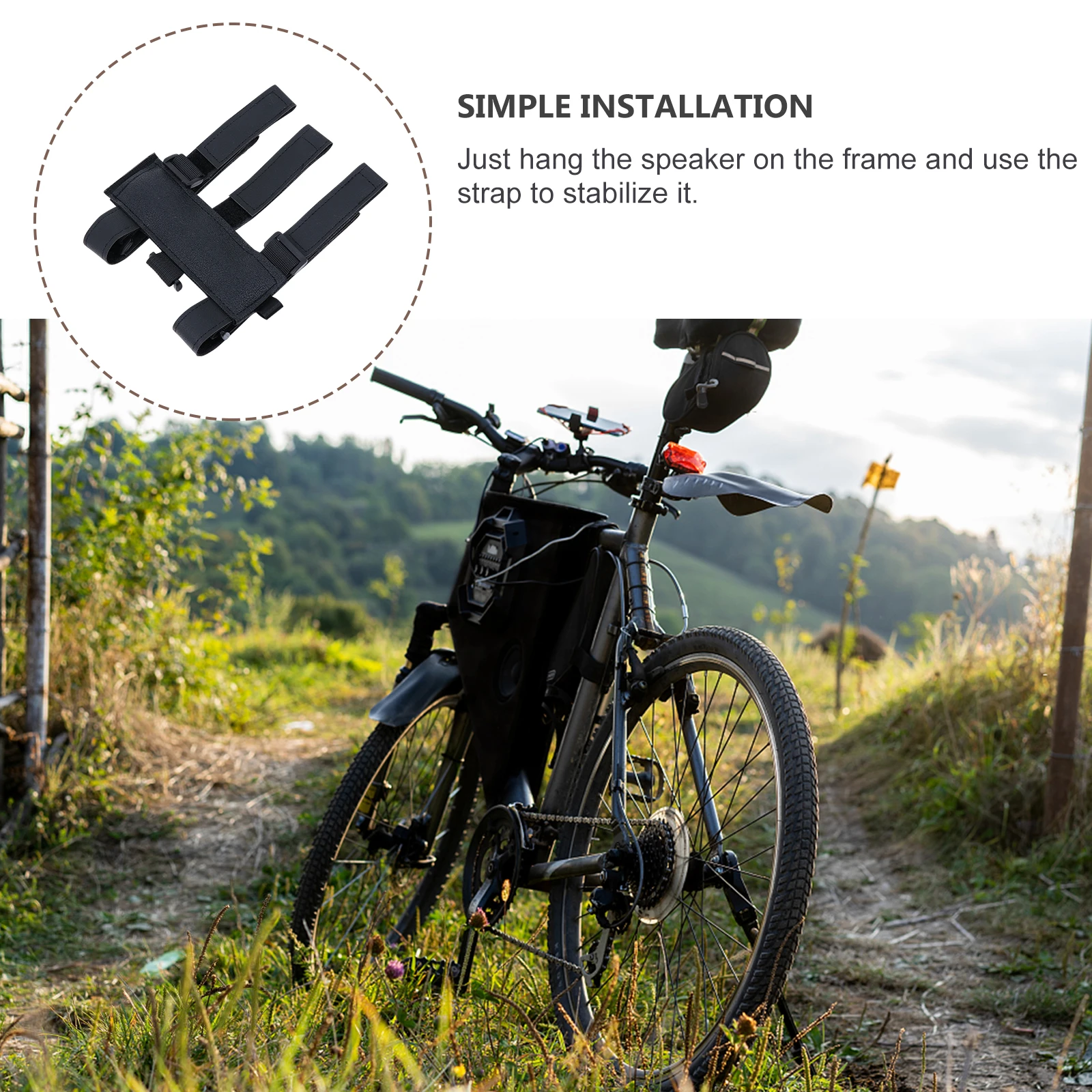 

Portable Bike Speaker Mount Strap Nylon Fixed HolderBracket for Any Railing Wireless Speaker Enjoy Music ScratchProof