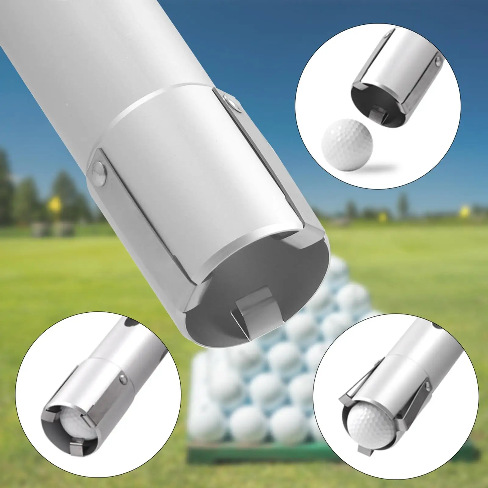 

Lightweight Golf Ball Picker Storage Tube Golf Shagger Bag Tool for Practice Range and Training