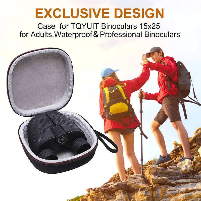 LTGEM EVA Hard Case for Binoculars 15x25 for Adults BAK4 Prism FMC Lens Binoculars Carrying Storage Bag