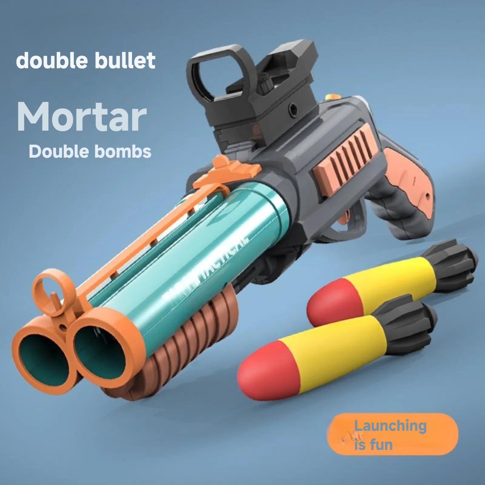 Double mortar soft gun simulation S686 double barrel children's toy gun single shot double shot Troll Boy