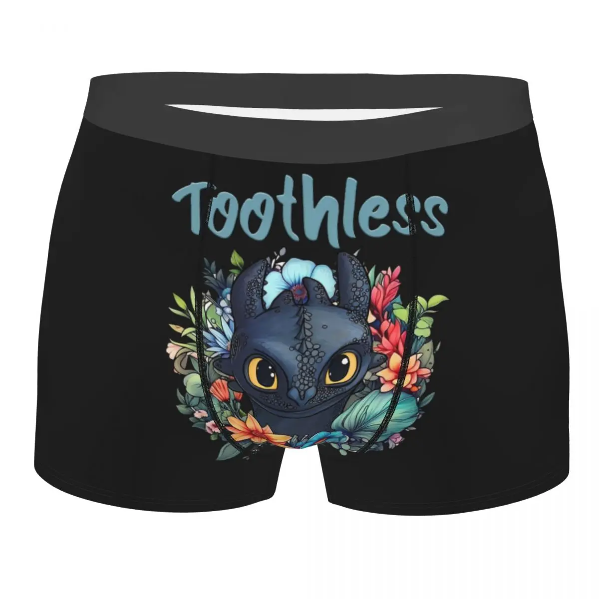 

Novelty Boxer Toothless Floral HTTYD Shorts Panties Briefs Men's Underwear Breathable Underpants for Homme Plus Size